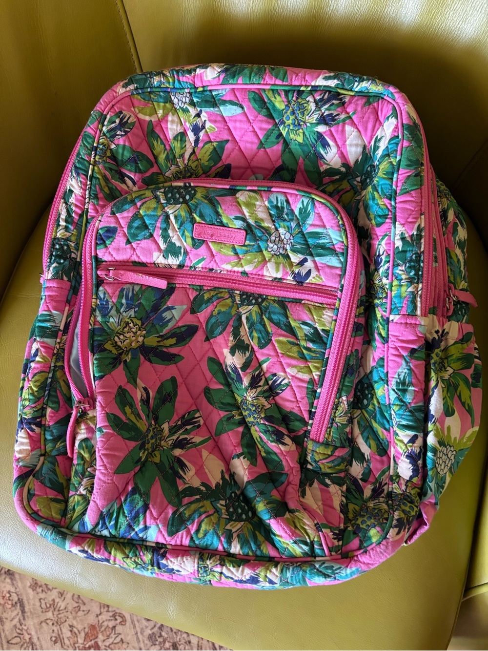 Vera Bradley Tropical Paradise Campus Backpack Pink Floral Retired